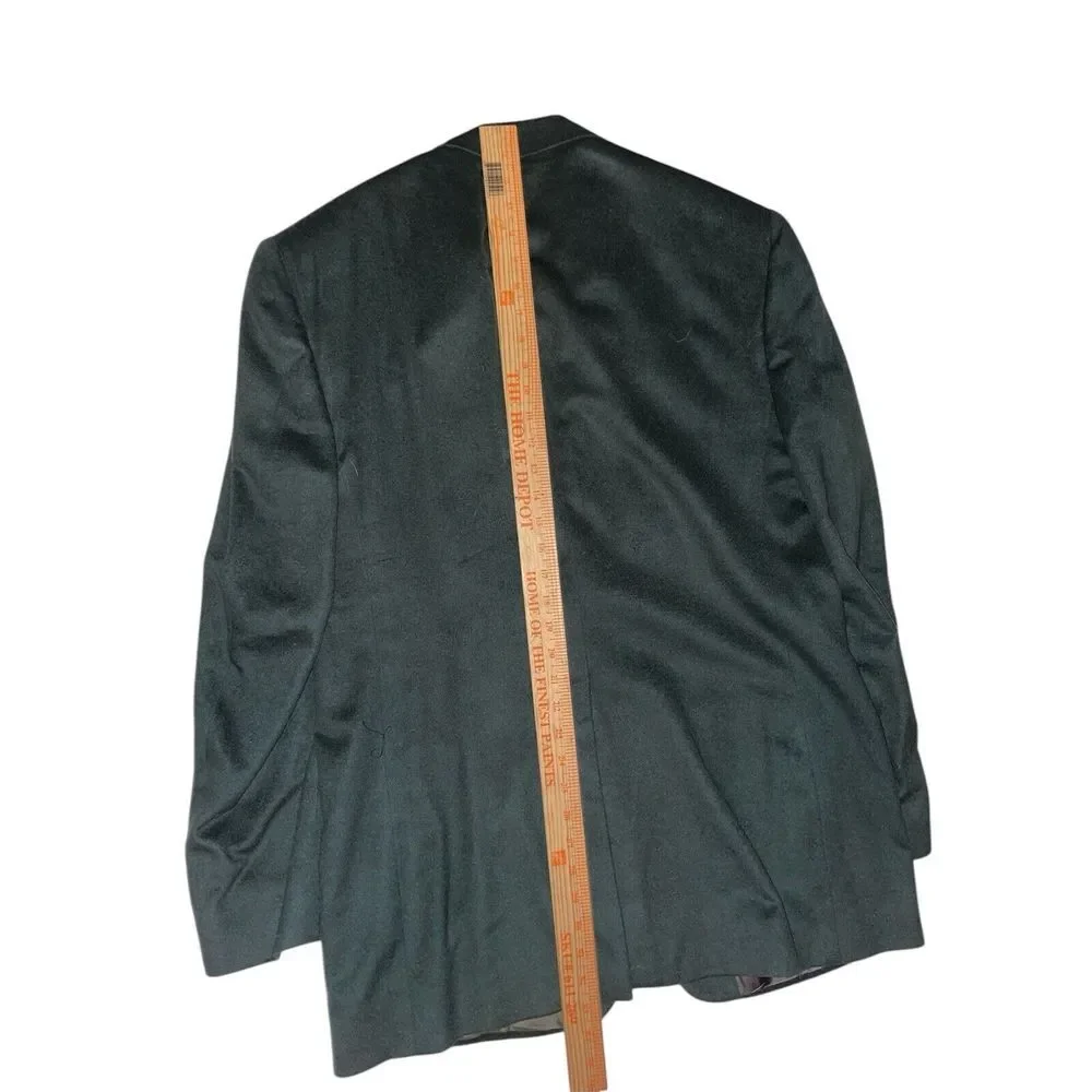 Vintage Bill Blass Cashmere Blazer Sport Jacket Mens 42 Charcoal Gray Two Button